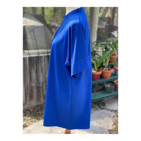 Blue Dry-fit Golf Polo Shirt 1/4 Snap Closure - Picture 2 of 10